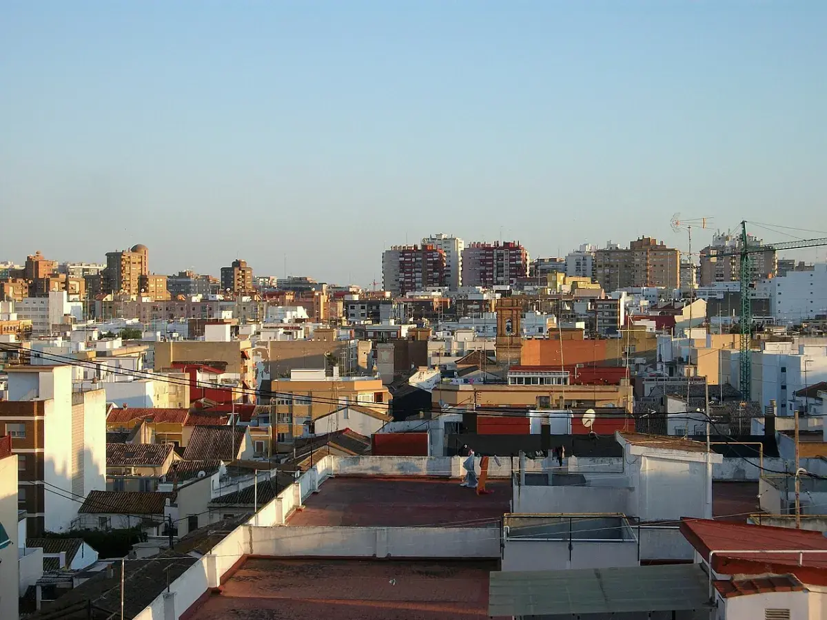 Tejados del barrio de Benimaclet en Valencia